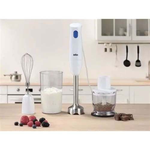 Mixeur Plongeant 3 en 1 Blanc BRAUN (MQ10.202M) Mixeur Plongeant 3 en 1 Blanc BRAUN (MQ10.202M)